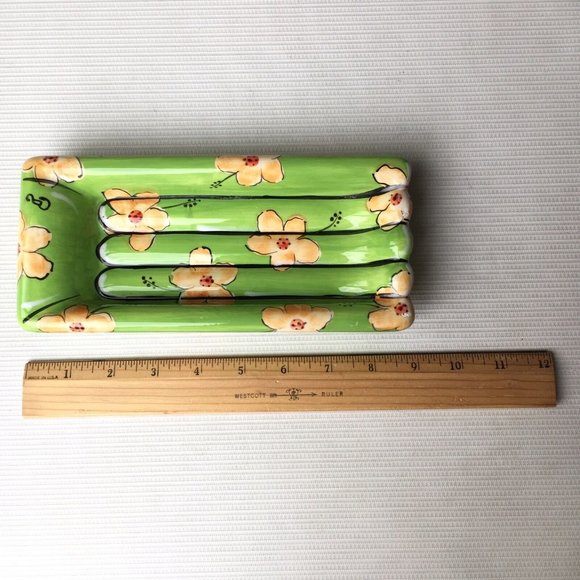 Clay Art Soap Dish Hawaiian Ocean Raft Floral Flower Tropical Beach House Decor - Picture 4 of 12